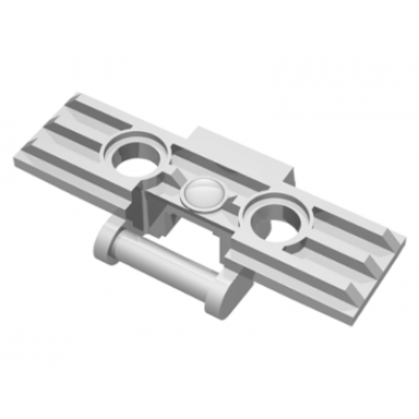 metallic silver technic link tread wide with 2 pin holes