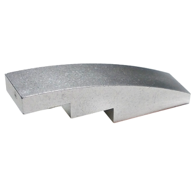 metallic silver slope curved 4 x 1