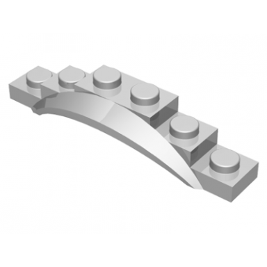 metallic silver vehicle mudguard 1 1 2 x 6 x 1 with arch