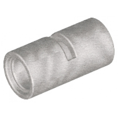 metallic silver technic pin connector round 2l with slot pin joiner round