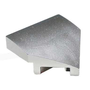metallic silver wedge 2 x 2 x 2 3 pointed