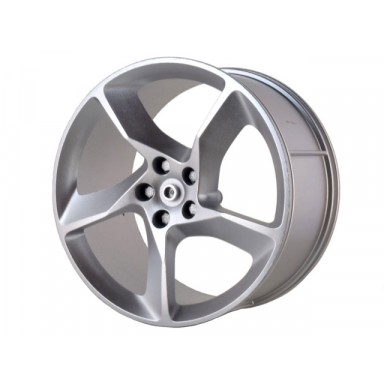 metallic silver wheel 75mm d x 41mm technic racing large 2 model right side spokes slanted right