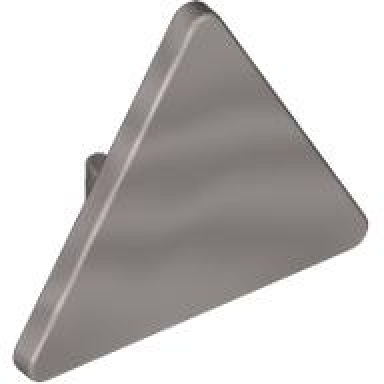 metallic silver road sign 2 x 2 triangle with clip