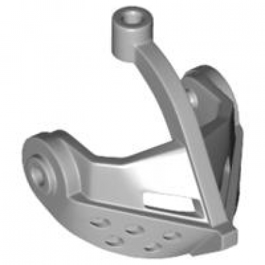 metallic silver minifigure visor pointed