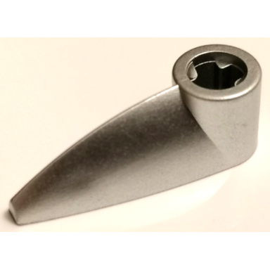 metallic silver bionicle 1 x 3 tooth with axle hole bohrok eye