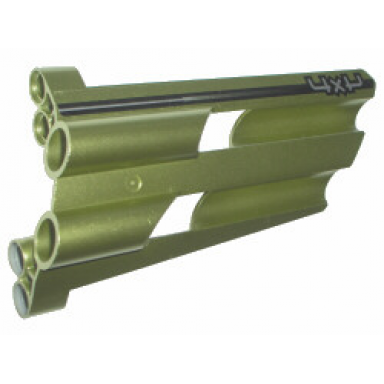 metallic green technic panel fairing 3 large long large holes side a with 4 x 4 pattern sticker - set 8466