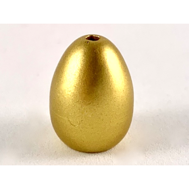metallic gold egg with small pin hole