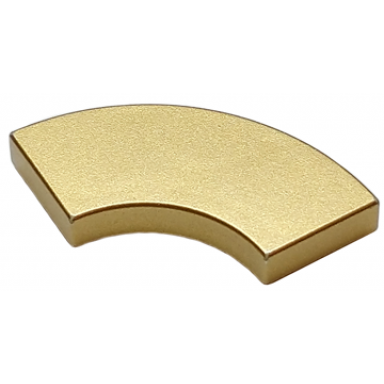 metallic gold tile round corner 2 x 2 macaroni