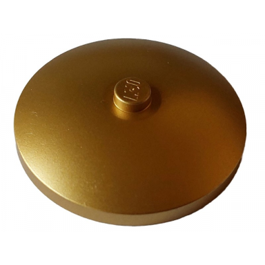 metallic gold dish 4 x 4 inverted radar with solid stud