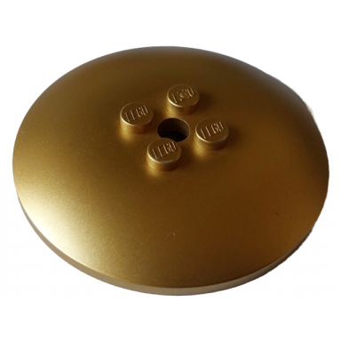 metallic gold dish 6 x 6 inverted radar - solid studs