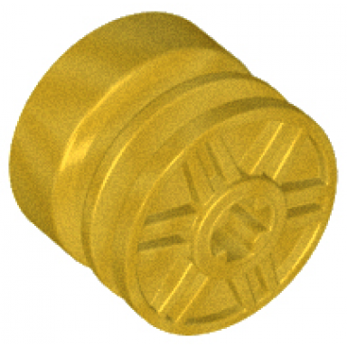 metallic gold wheel 18mm d x 14mm with axle hole fake bolts and shallow spokes