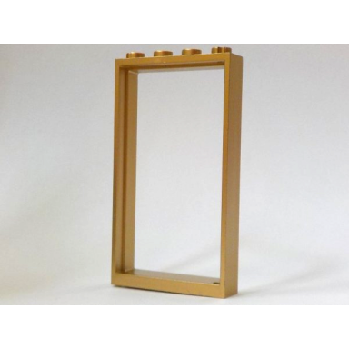 metallic gold door frame 1 x 4 x 6 with 2 holes on top and bottom