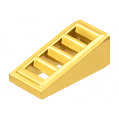 metallic gold slope 18 2 x 1 x 2 3 with grille