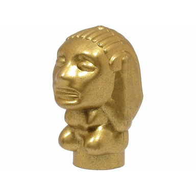 metallic gold minifigure utensil peruvian temple idol golden idol type 1 - mold position number on back without reinforced inside