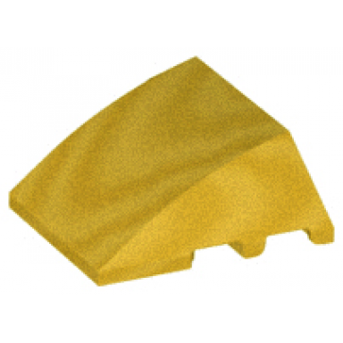 metallic gold wedge 4 x 3 triple curved no studs