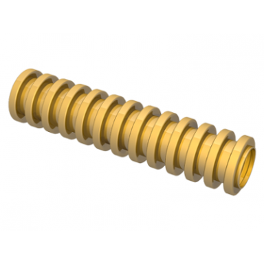 metallic gold hose ribbed 7mm d 4l 3.2cm