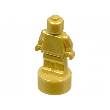metallic gold minifigure utensil statuette trophy