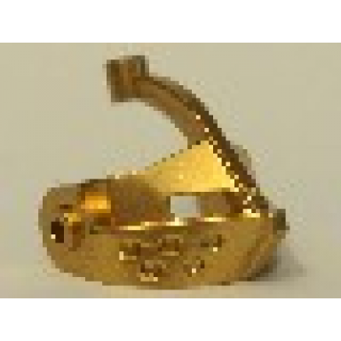 metallic gold minifigure visor pointed