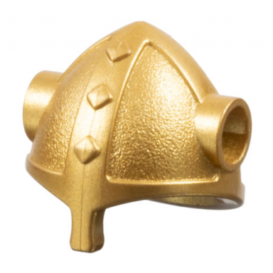 metallic gold minifigure headgear helmet viking with side holes