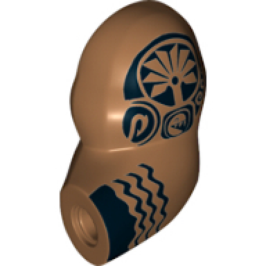 medium nougat arm giant left with black hawaiian tattoos pattern
