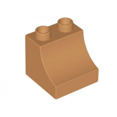 medium nougat duplo brick 2 x 2 x 1 1 2 arch inverted