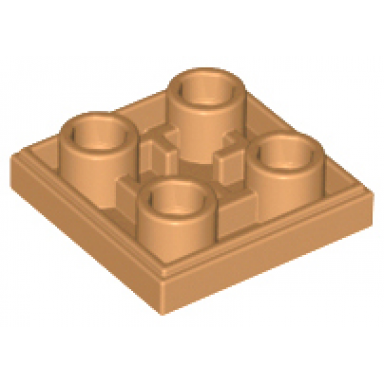 medium nougat tile modified 2 x 2 inverted