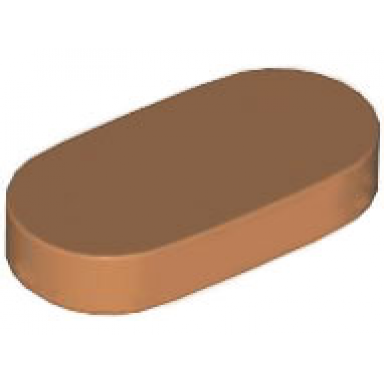 medium nougat tile round 1 x 2 oval