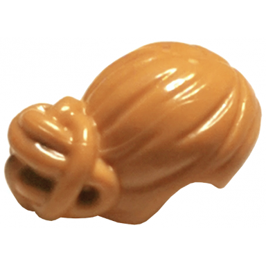 medium nougat minifigure hair female with elaborate knot bun