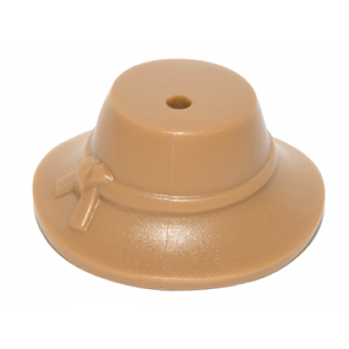 medium nougat minifigure headgear hat wide brim down with knotted band