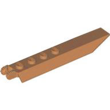 medium nougat hinge plate 1 x 8 with angled side extensions squared plate underside