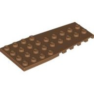 medium nougat wedge plate 4 x 9 with stud notches