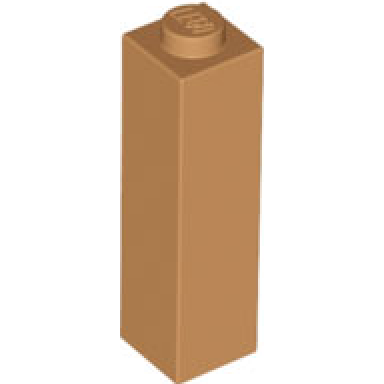 medium nougat brick 1 x 1 x 3