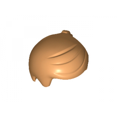 medium nougat minifigure hair short with 2 locks on left side