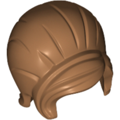 medium nougat minifigure hair female beehive style with sideways fringe