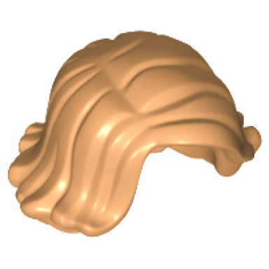 medium nougat minifigure hair female short swept sideways