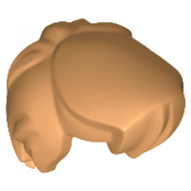 medium nougat minifigure hair short shaggy