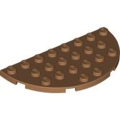 medium nougat plate round half 4 x 8