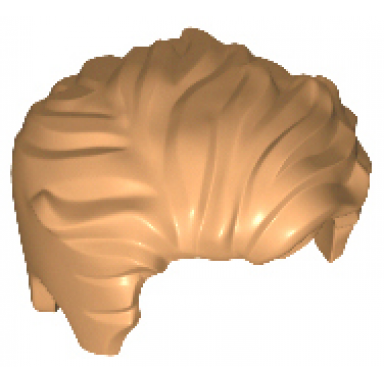 medium nougat minifigure hair swept left tousled with slight widows peak and short sideburns
