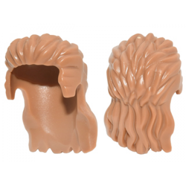 medium nougat minifigure hair long mullet style