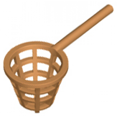 medium nougat minifigure utensil net - small meshed