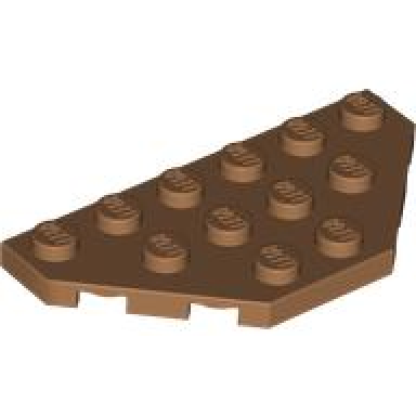 medium nougat wedge plate 3 x 6 cut corners