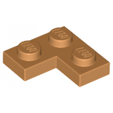 medium nougat plate 2 x 2 corner