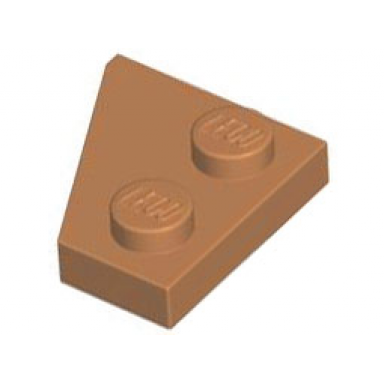 medium nougat wedge plate 2 x 2 right