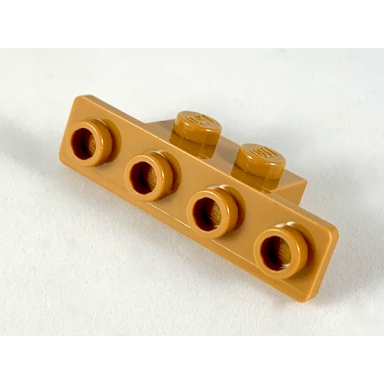 medium nougat bracket 1 x 2 - 1 x 4 with rounded corners