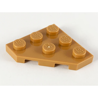 medium nougat wedge plate 3 x 3 cut corner