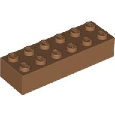 medium nougat brick 2 x 6
