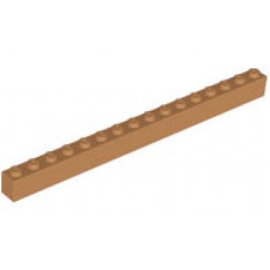 medium nougat brick 1 x 16