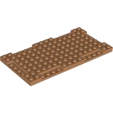 medium nougat brick modified 8 x 16 x 2 3 with 1 x 4 indentations
