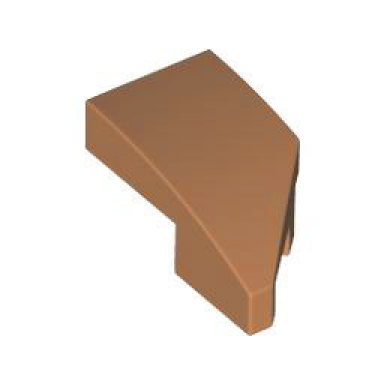 medium nougat wedge 2 x 1 x 2 3 left