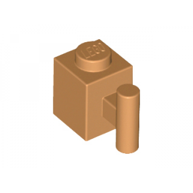 medium nougat brick modified 1 x 1 with bar handle